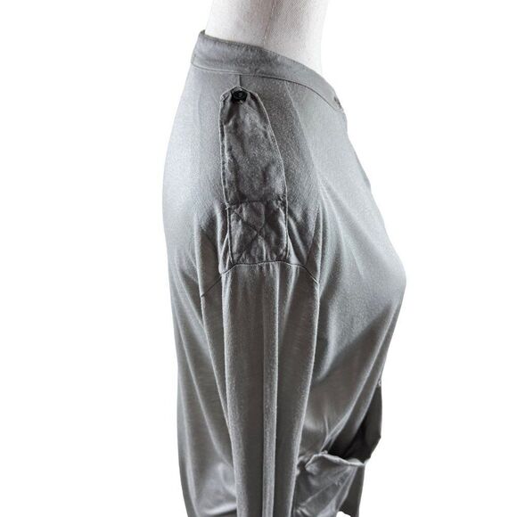 Standard James Perse Tissue Button Up Front Pockets Cardigan Gray Womens 0 XS - Picture 5 of 10